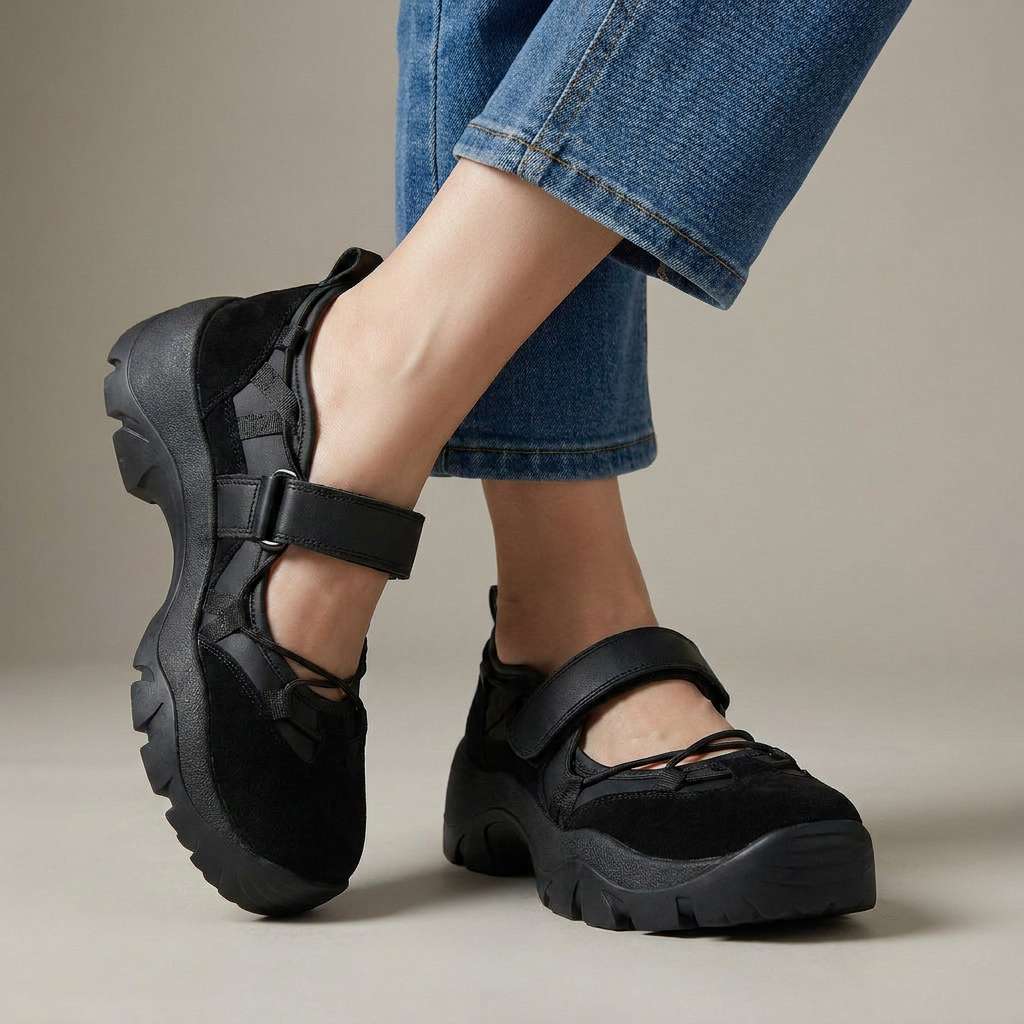 Wylma – Sneaker Mit Breiter Sohle Und Klettverschluss