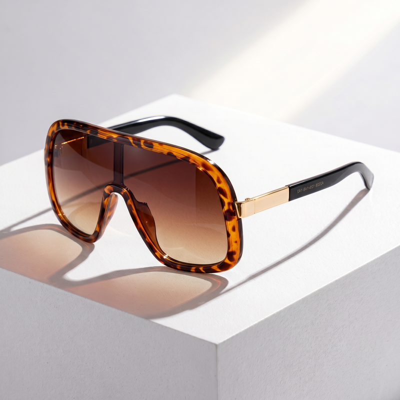 LumaVex - Sonnenbrille Im Shield Stil Mit Breit Getönten Gläsern
