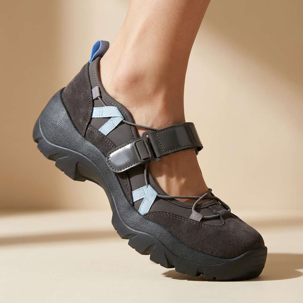 Wylma – Sneaker Mit Breiter Sohle Und Klettverschluss