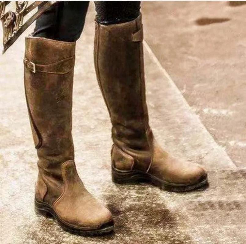 Tharika – Wasserdichte Lederreit Stiefel