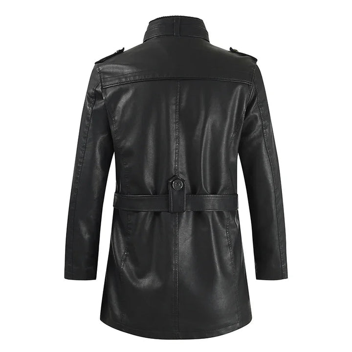 Zacharias – Elegante Lange Leder Bikerjacke