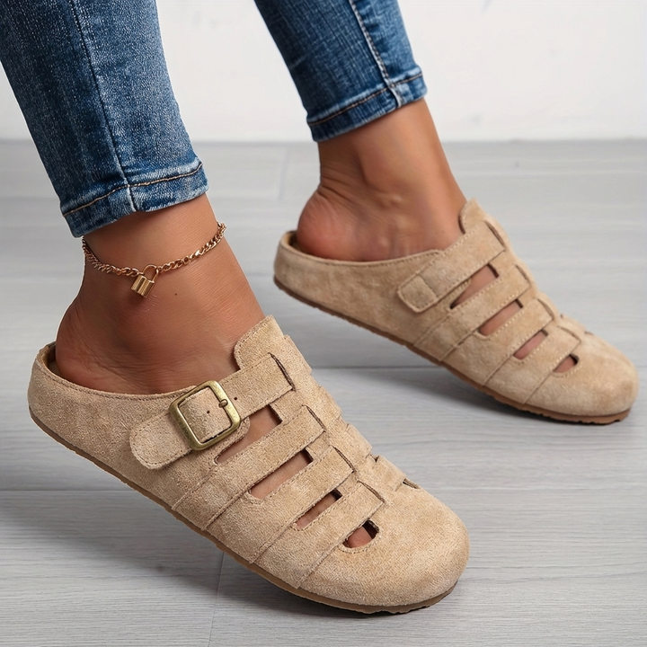 Natiy – Bequeme Hausschuh Sandalen Aus Wildleder