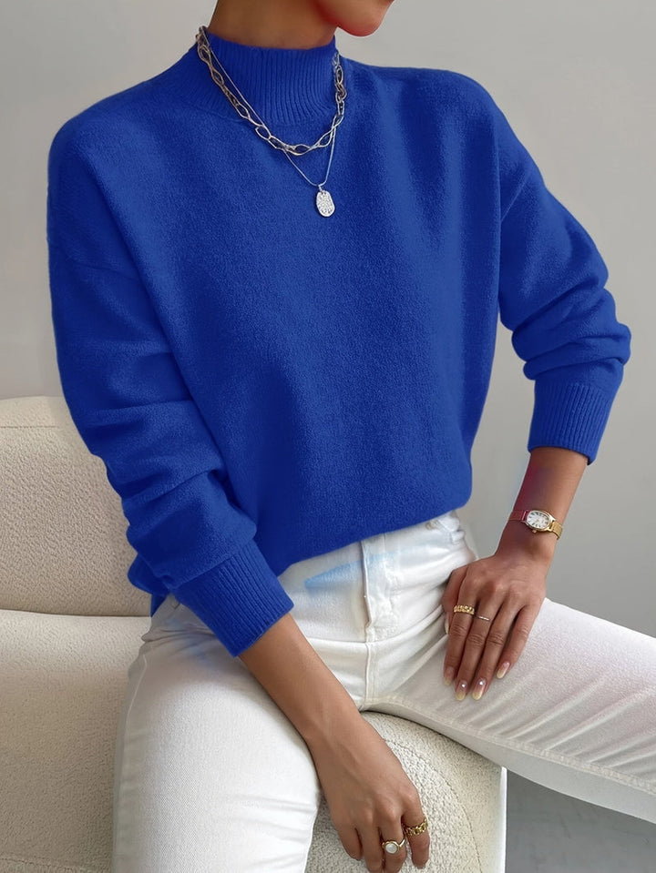 Jorun - Bequemer Pullover Mit Hohem Kragen
