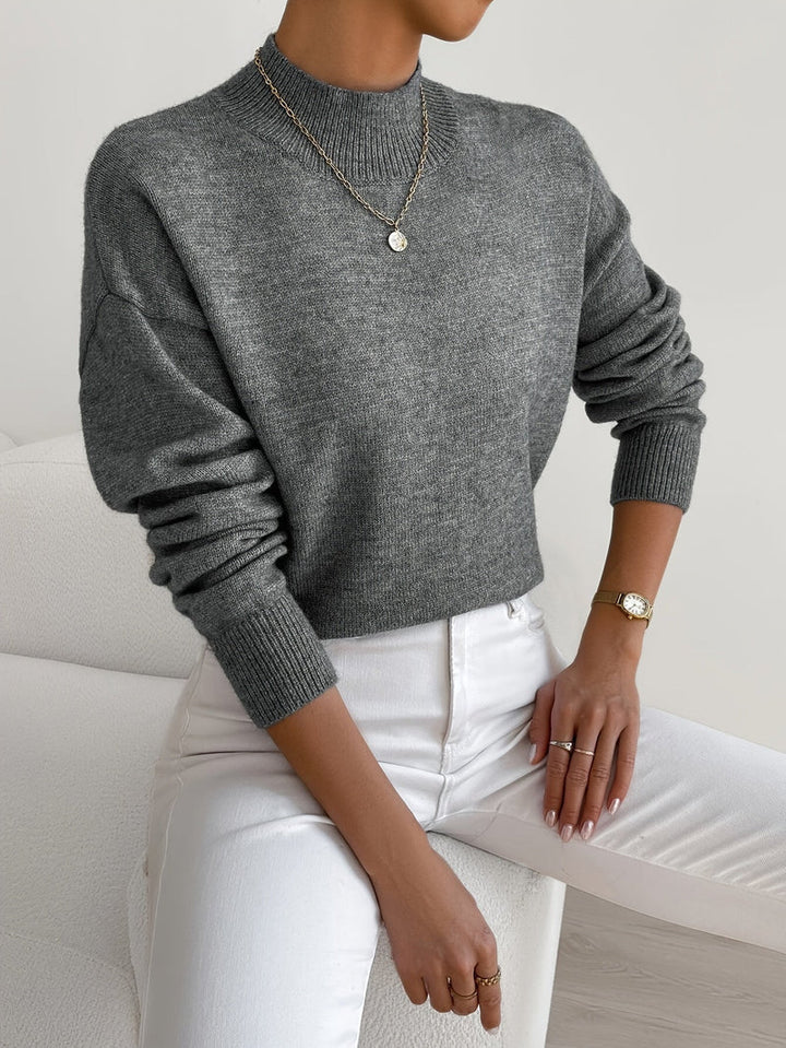 Jorun - Bequemer Pullover Mit Hohem Kragen