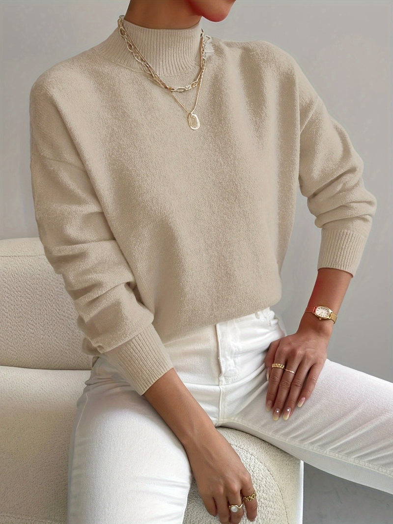 Jorun - Bequemer Pullover Mit Hohem Kragen