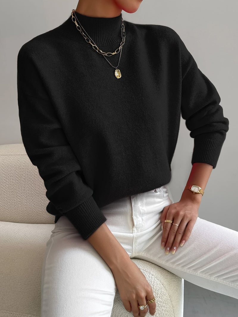 Jorun - Bequemer Pullover Mit Hohem Kragen