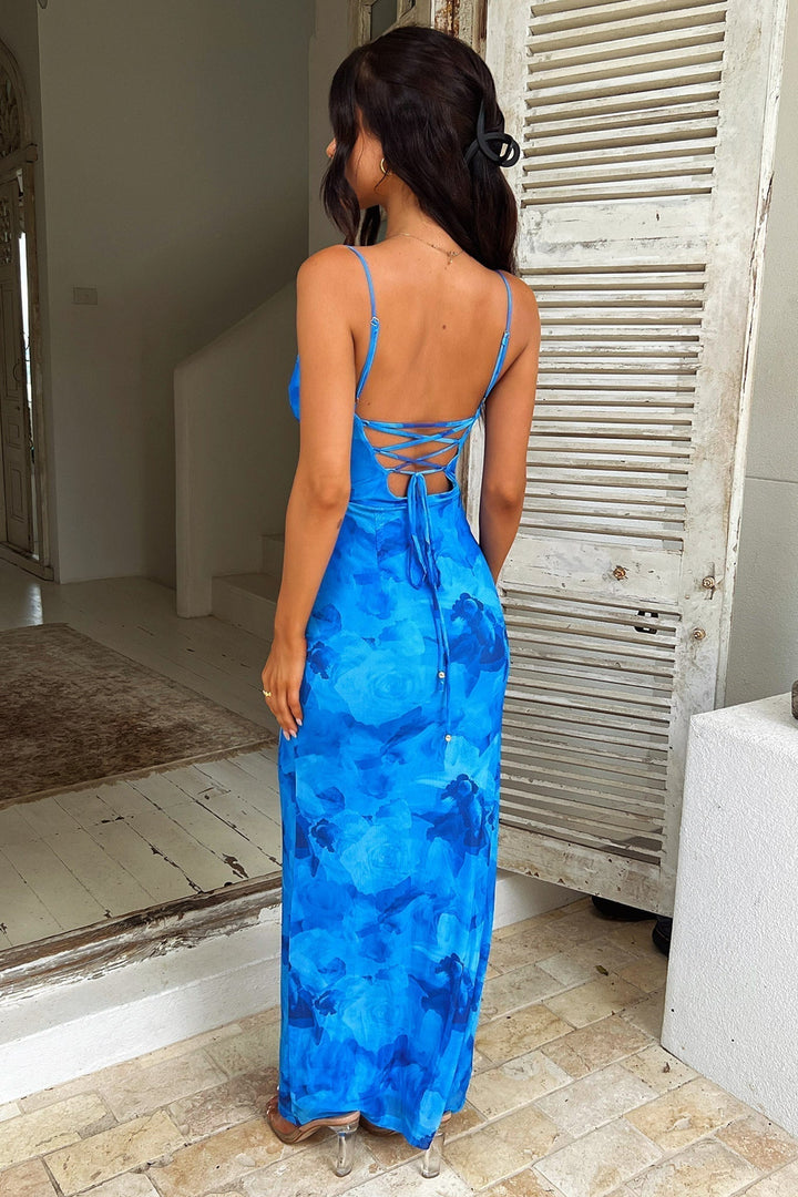 Jania – Ärmelloses Maxi Kleid Mit Blumenmuster