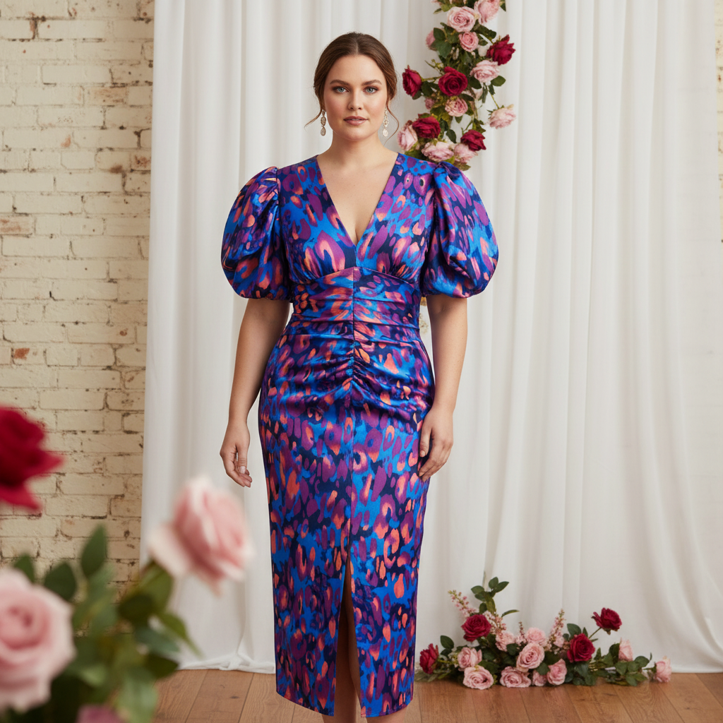 Lonica – Elegantes Kleid Mit V-Ausschnitt