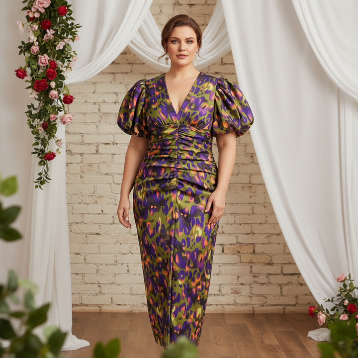 Lonica – Elegantes Kleid Mit V-Ausschnitt