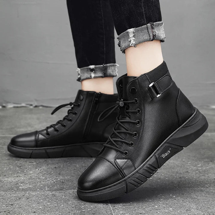 Quentin - Schnürstiefel Aus Leder