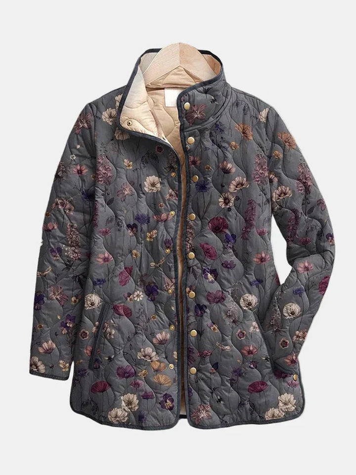Kizil - Quilted Floral Print Coat