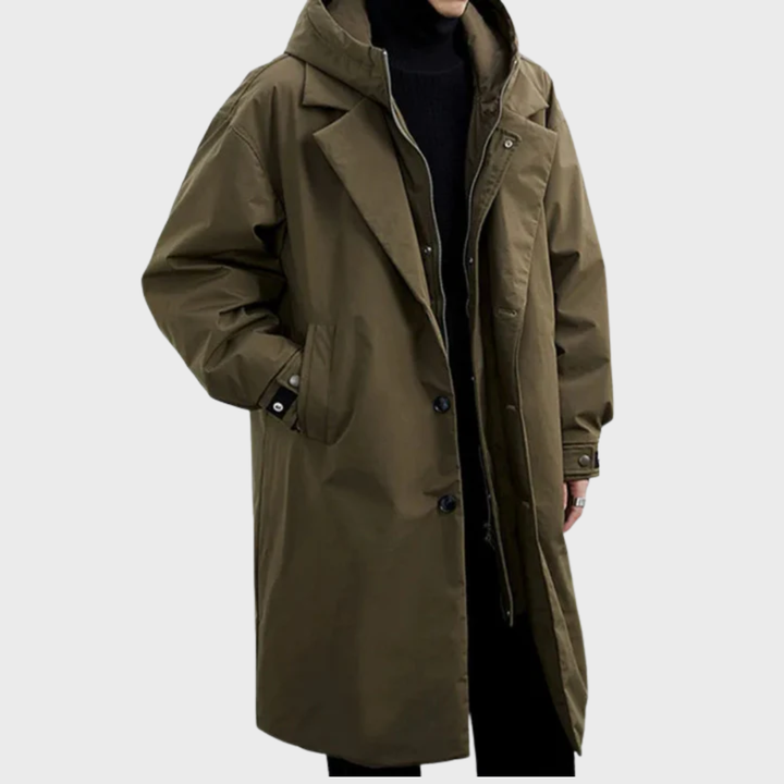 Krimz – Trenchcoat Mit Kapuze Und Reverskragen