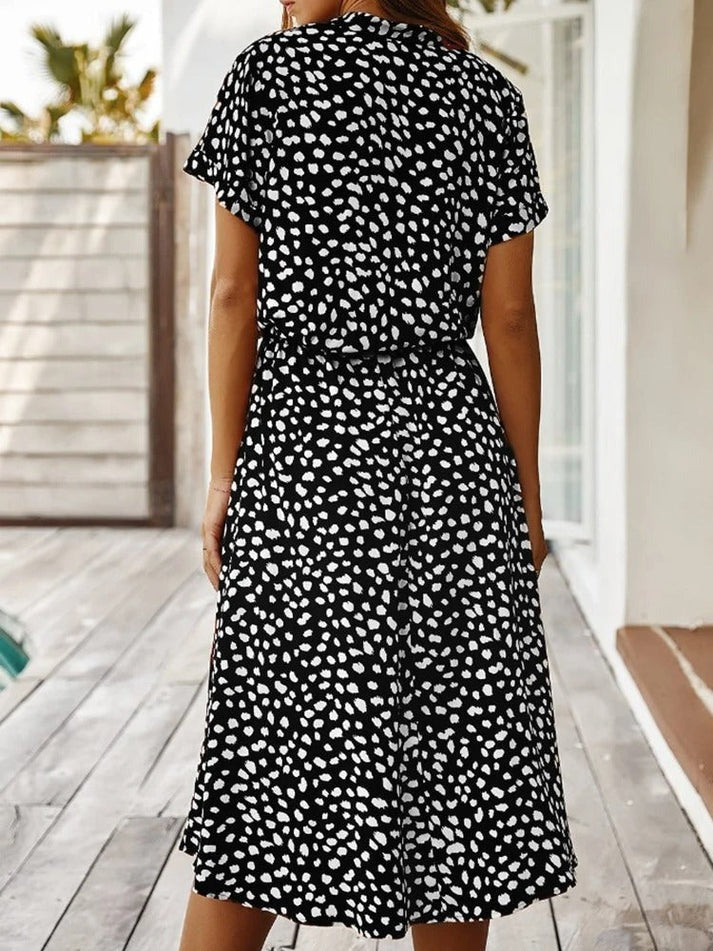 Carine - V Ausschnitt Kleid