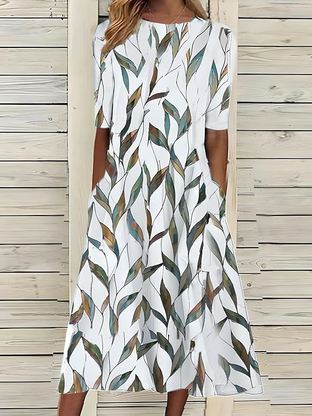 Kwanza – Fließendes Midikleid mit Blumenmuster