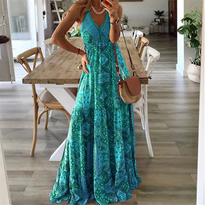 Taniaa – Maxikleid Mit V-Ausschnitt