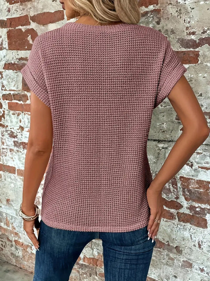 Mila – Elegante Bluse Mit Rundhalsausschnitt