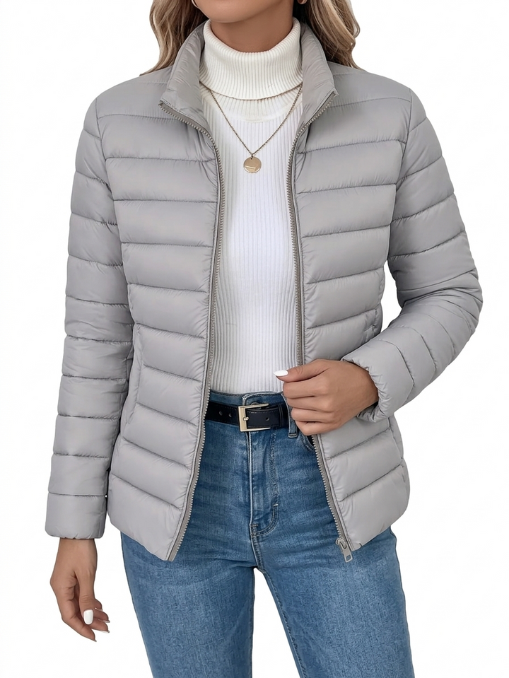Loryta – Gesteppte Pufferjacke mit Stehkragen Und Reißverschluss