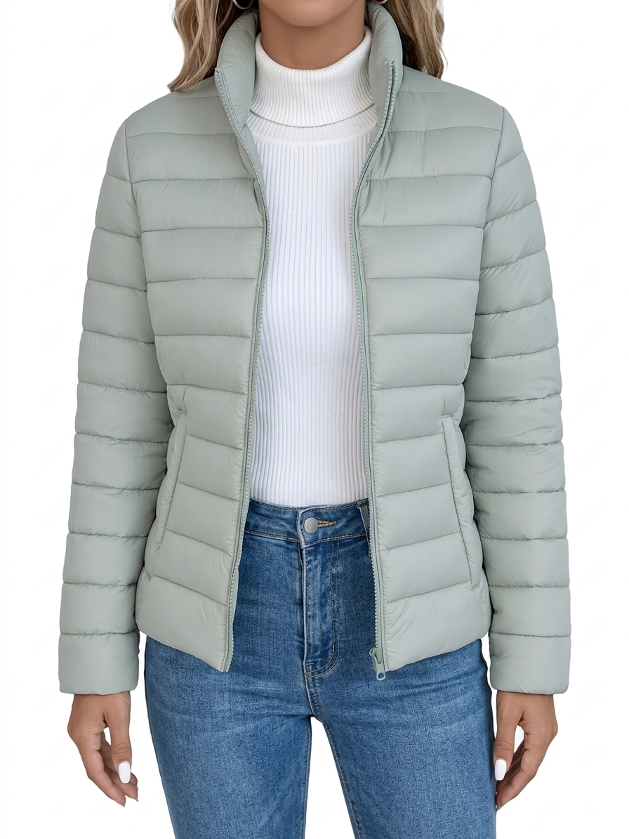 Loryta – Gesteppte Pufferjacke mit Stehkragen Und Reißverschluss