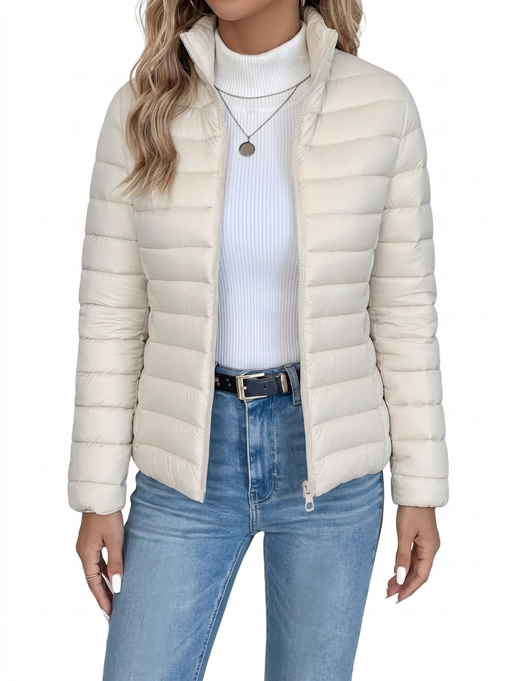 Loryta – Gesteppte Pufferjacke mit Stehkragen Und Reißverschluss