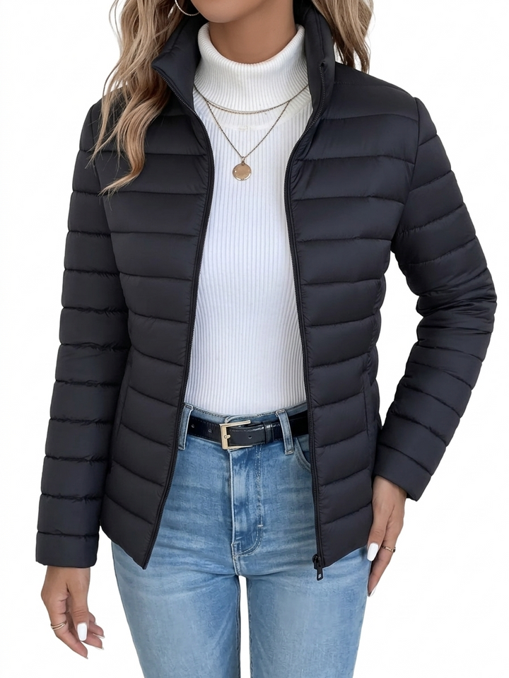 Loryta – Gesteppte Pufferjacke mit Stehkragen Und Reißverschluss
