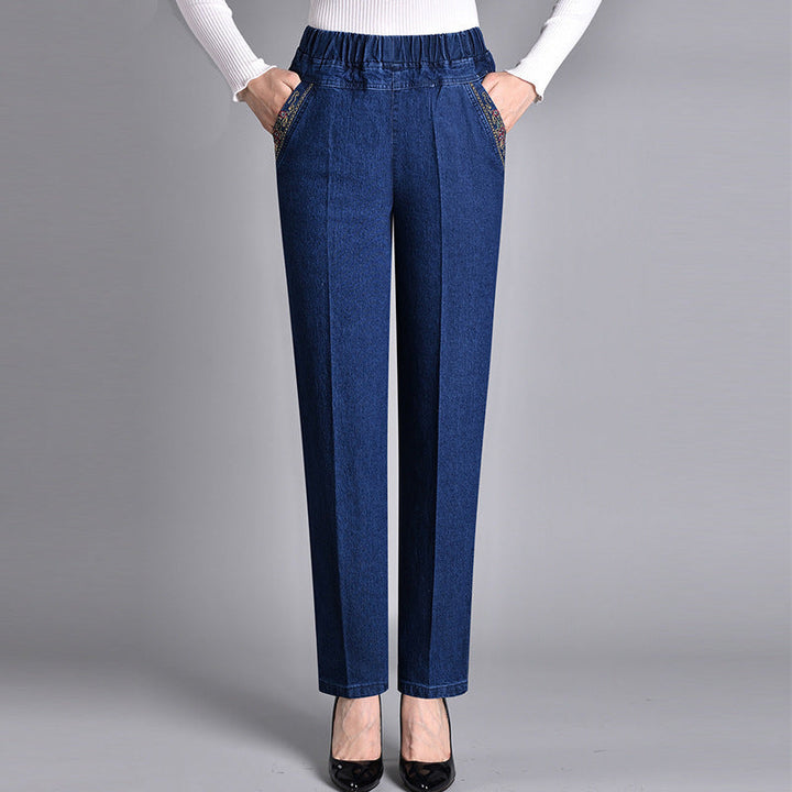 Loretie – Jeans Mit Seitentaschen Und Elastischem Bund