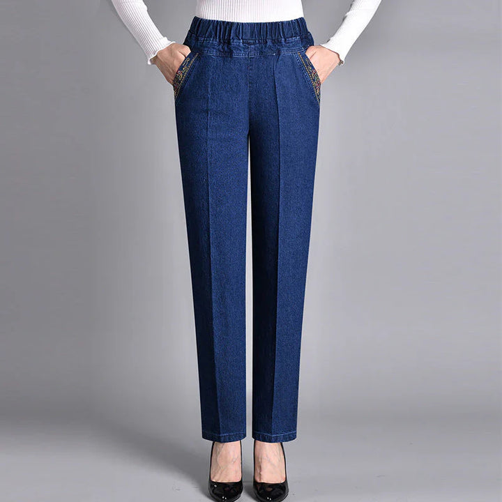 Sofiya – Lässige Schlanke Passform Jeans Mit Seitentaschen