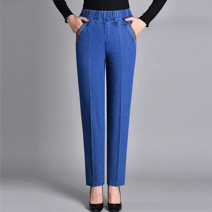 Sofiya – Lässige Schlanke Passform Jeans Mit Seitentaschen