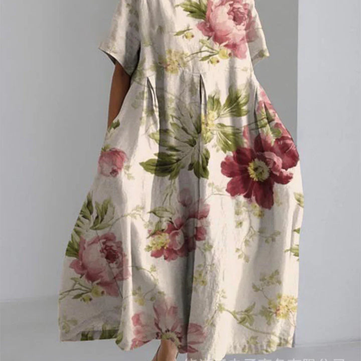 Jitske - Spitzenkleid Mit Blumendruck
