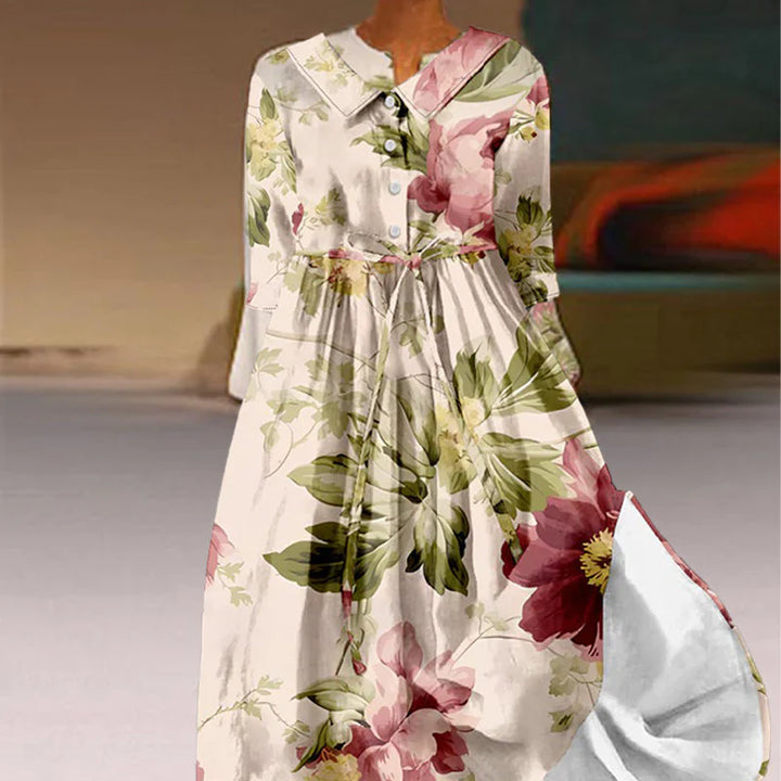 Jitske - Spitzenkleid Mit Blumendruck