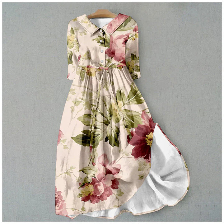 Jitske - Spitzenkleid Mit Blumendruck