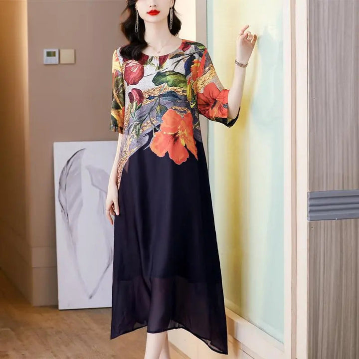 Debby - Elegantes Kleid mit Blumendruck