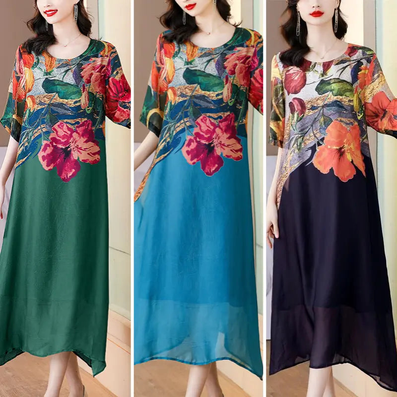 Debby - Elegantes Kleid mit Blumendruck