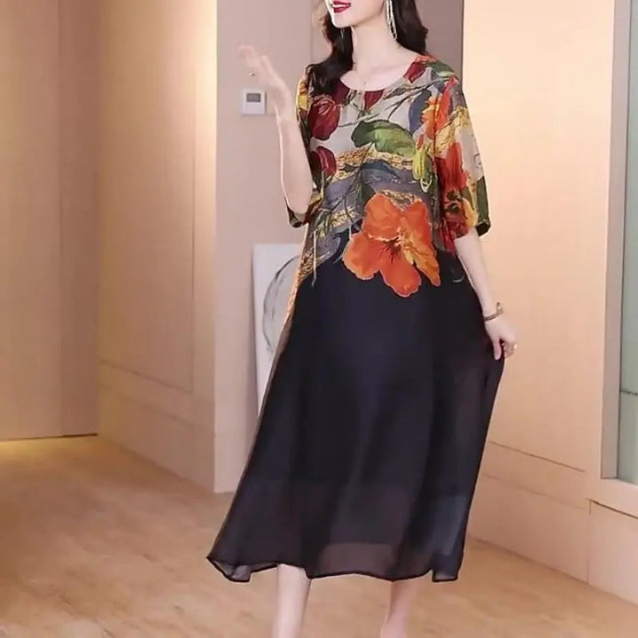 Debby - Elegantes Kleid mit Blumendruck