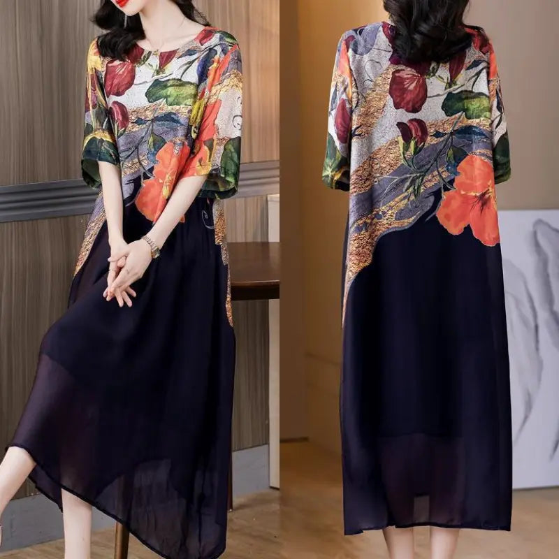 Debby - Elegantes Kleid mit Blumendruck