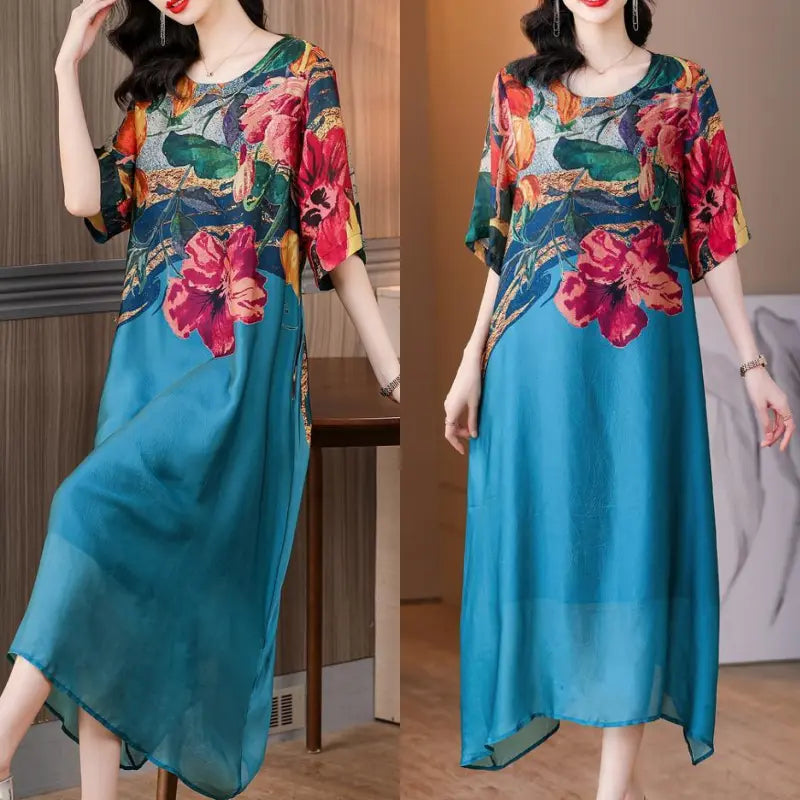 Debby - Elegantes Kleid mit Blumendruck