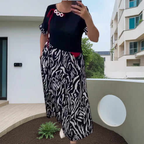 Zahara – Lässiges Patchwork-Kleid