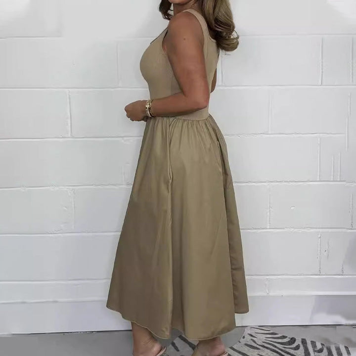 Cristiana - Ärmelloses Kleid mit Quadratischem Ausschnitt