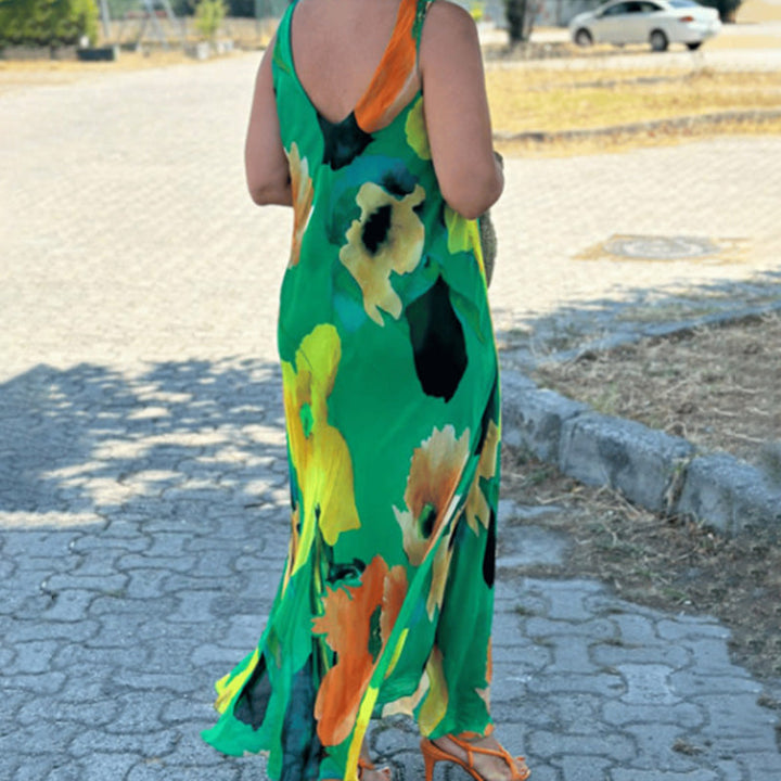 Marjo - Weiches, ärmelloses Blumenkleid