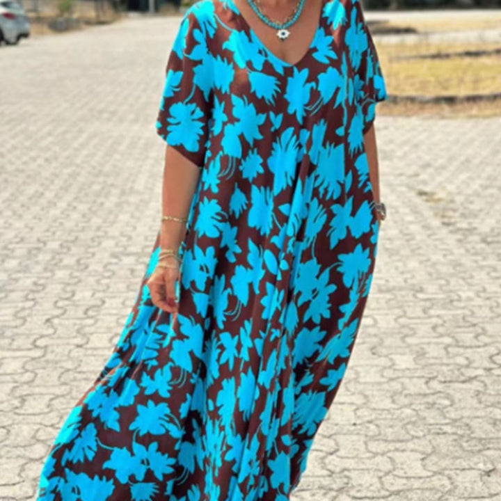 Harriet - Langes Kleid Mit V Ausschnitt
