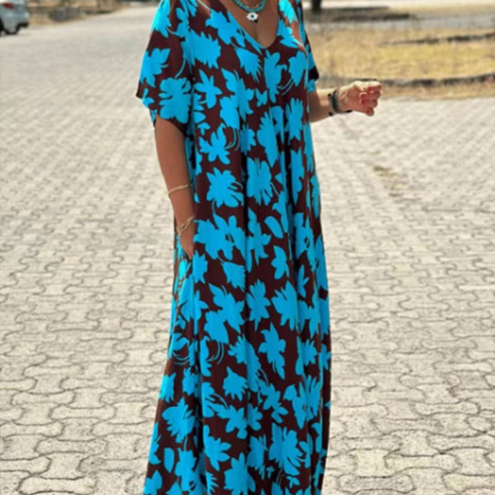 Harriet - Langes Kleid Mit V Ausschnitt