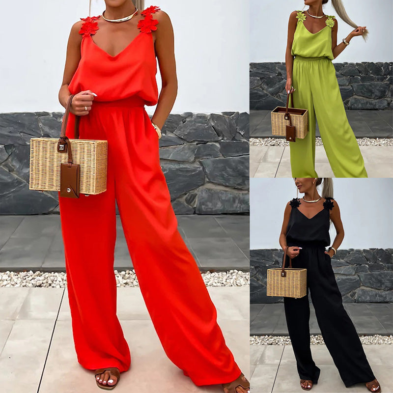 Anselma - Ärmelloser Jumpsuit mit Weitem Bein