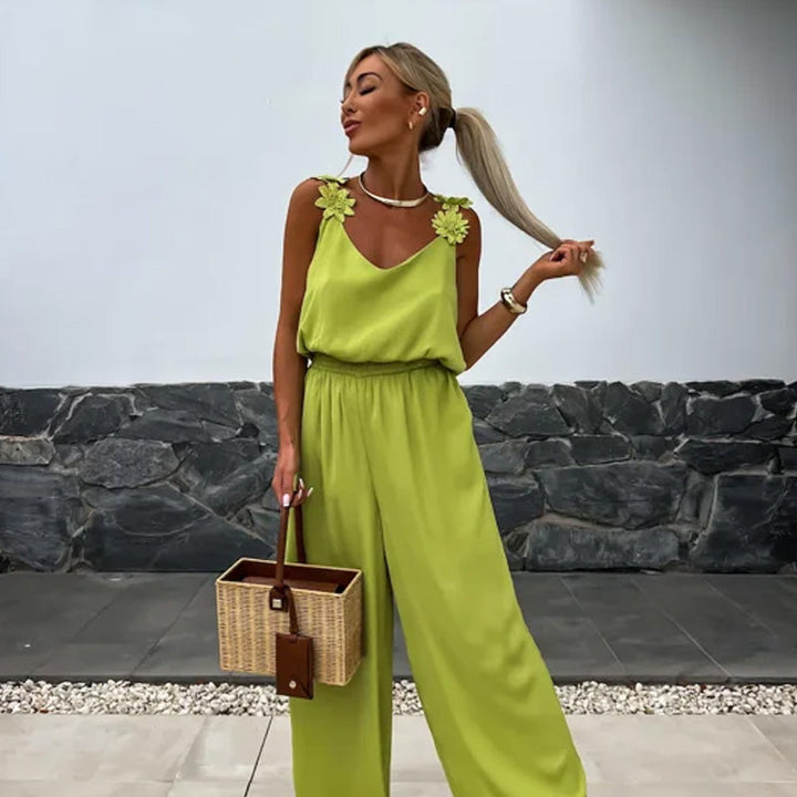 Anselma - Ärmelloser Jumpsuit mit Weitem Bein