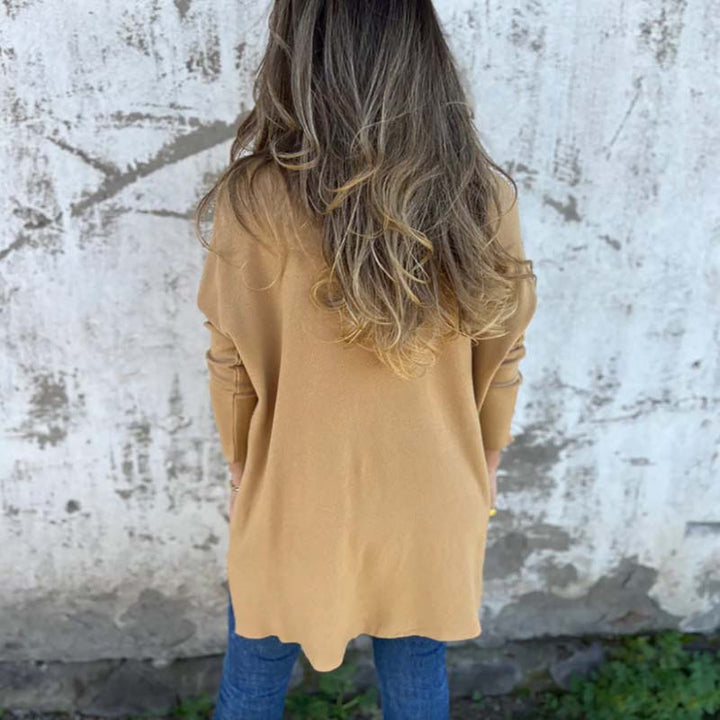 Soledad - Bequeme Langärmelige Strickbluse mit V-Ausschnitt