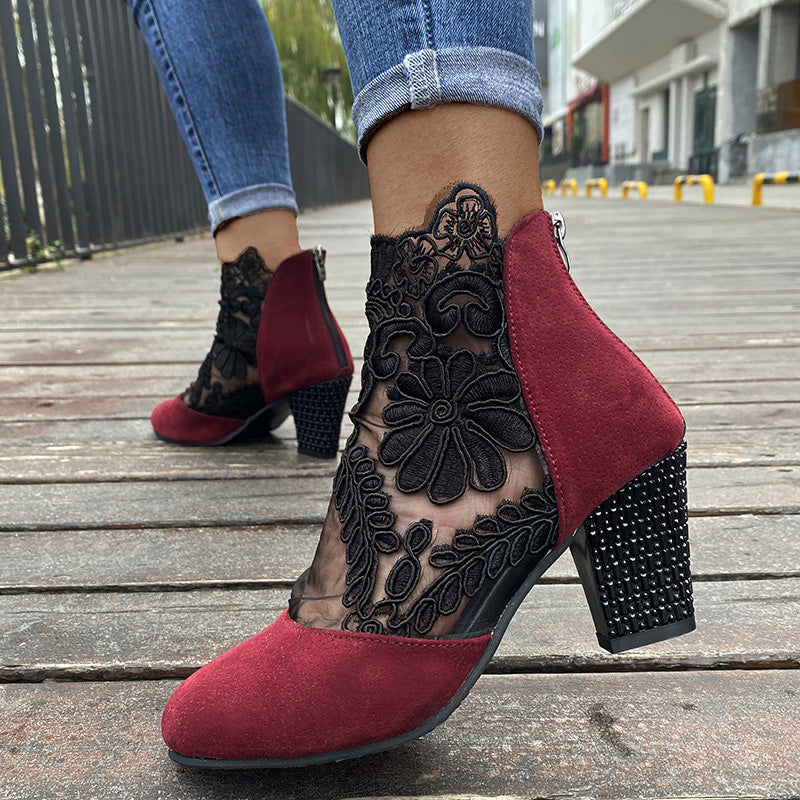 Janneke - Elegant Spitze Hoher Absatz Schuhe
