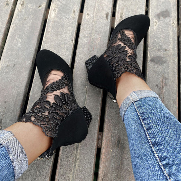 Janneke - Elegant Spitze Hoher Absatz Schuhe