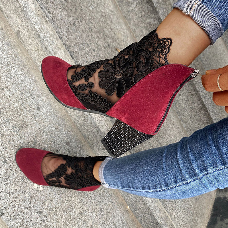 Janneke - Elegant Spitze Hoher Absatz Schuhe