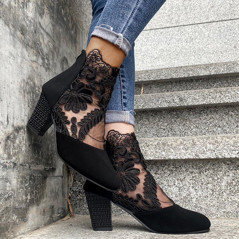 Janneke - Elegant Spitze Hoher Absatz Schuhe