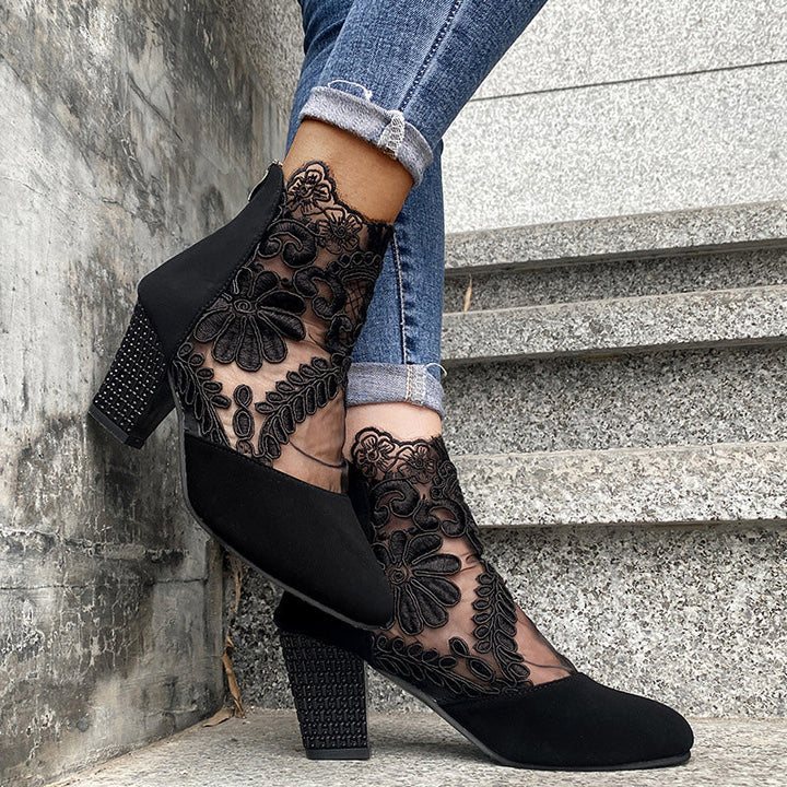 Janneke - Elegant Spitze Hoher Absatz Schuhe