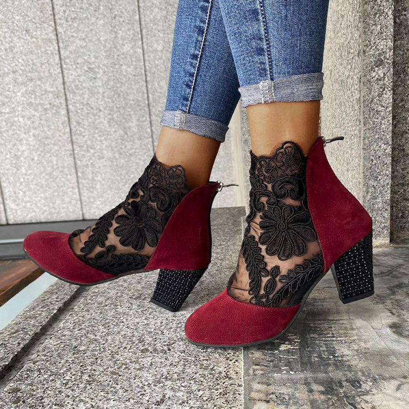 Janneke - Elegant Spitze Hoher Absatz Schuhe