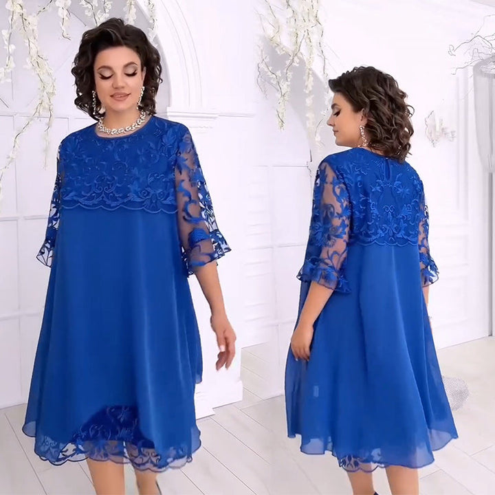Herminia - Transparentes Spitzenkleid Im Lagenlook